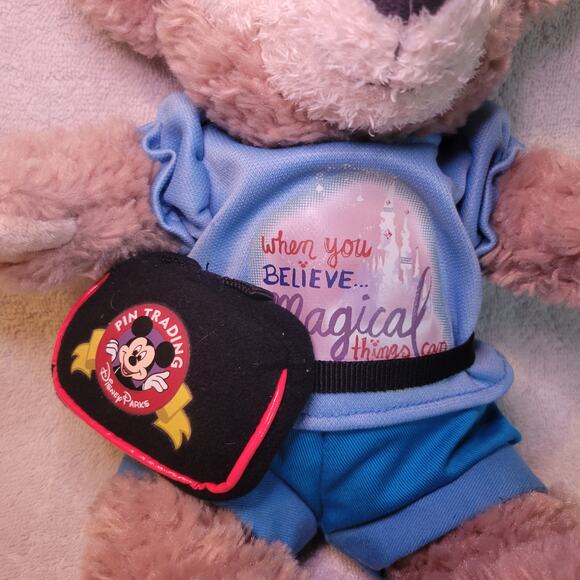 Disney Parks Plush Shellie May Pin Trading Mickey 16" Plush Bear Duffy Friends - Picture 3 of 8
